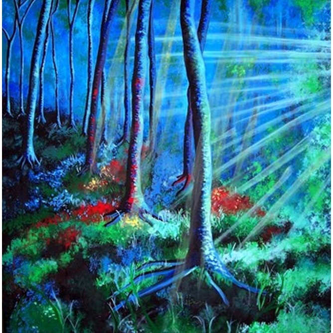 Riflessi nel bosco blu